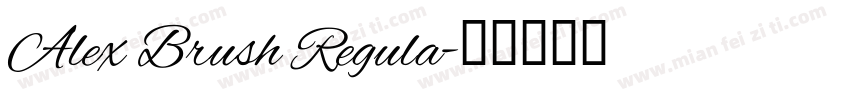 Alex Brush Regula字体转换